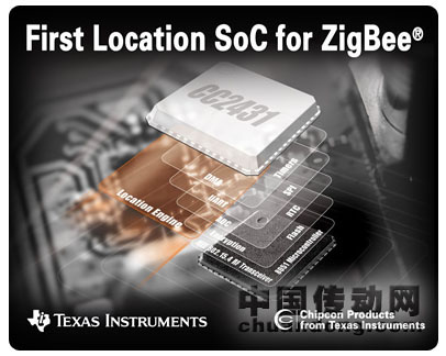 德州儀器針對 ZigBee® 無線傳感器網(wǎng)絡(luò)推出業(yè)界首款定位檢測片上系統(tǒng)