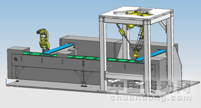 FANUC“真空袋裝藥劑整列”的機(jī)器人系統(tǒng)