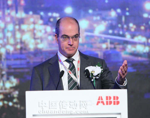 ABB北亞區(qū)總裁，ABB（中國(guó)）有限公司董事長(zhǎng)兼總裁方秦在2012ABB自動(dòng)化世界開(kāi)幕式上作主旨演講