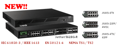 符合IEC61850-3變電站使用-Korenix后出線模塊化工業(yè)交換機(jī)!